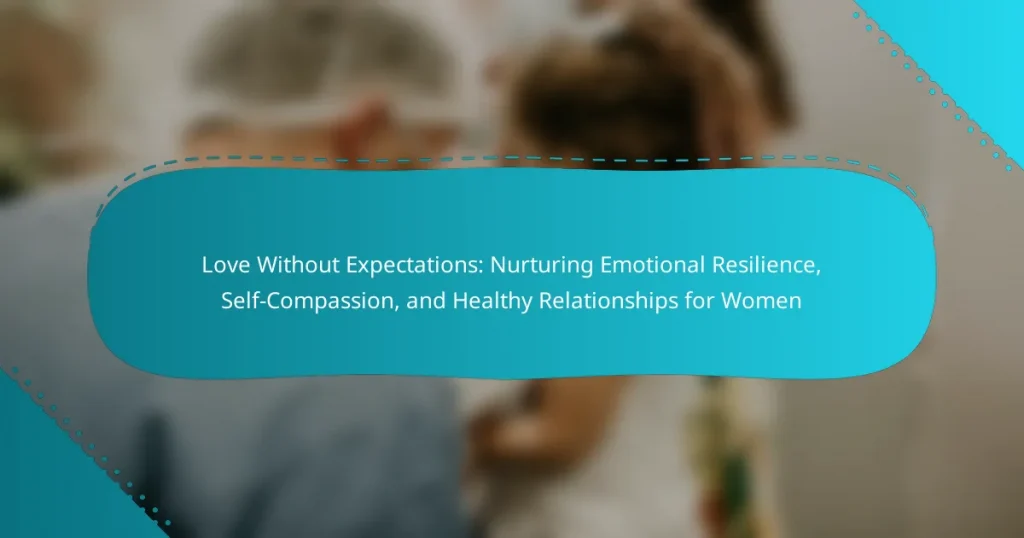 Love Without Expectations: Nurturing Emotional Resilience, Self-Compassion, and Healthy Relationships for Women