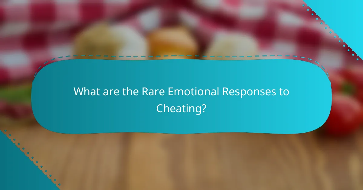 What are the Rare Emotional Responses to Cheating?